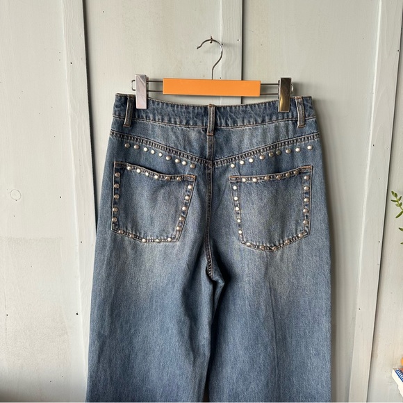 House of Harlow 1960 Blue Flare Jeans with Studs - Picture 5 of 10